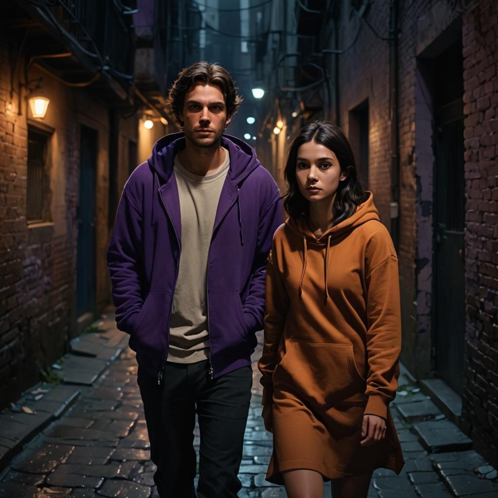 Joyful Laughter in a Mysterious Alleyway