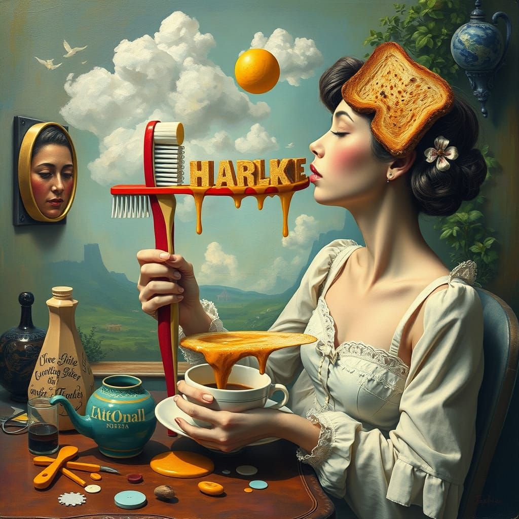 Surreal Morning Dreamscape Inspired by Salvador Dalí