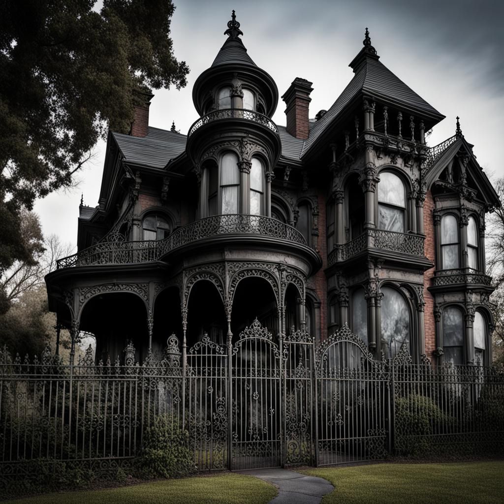Haunted Victorian Mansion with Ghosts