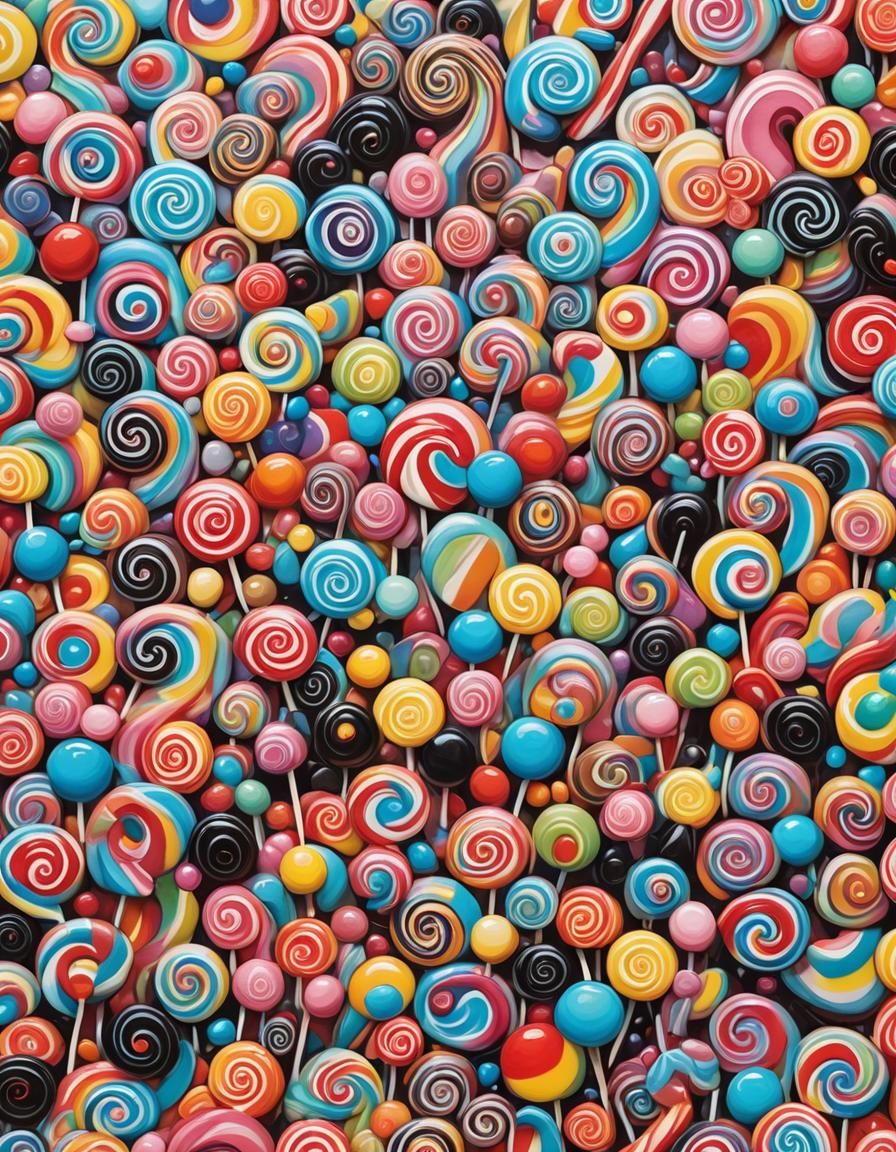 Colorful Chocolates in a Candyland Dreamscape