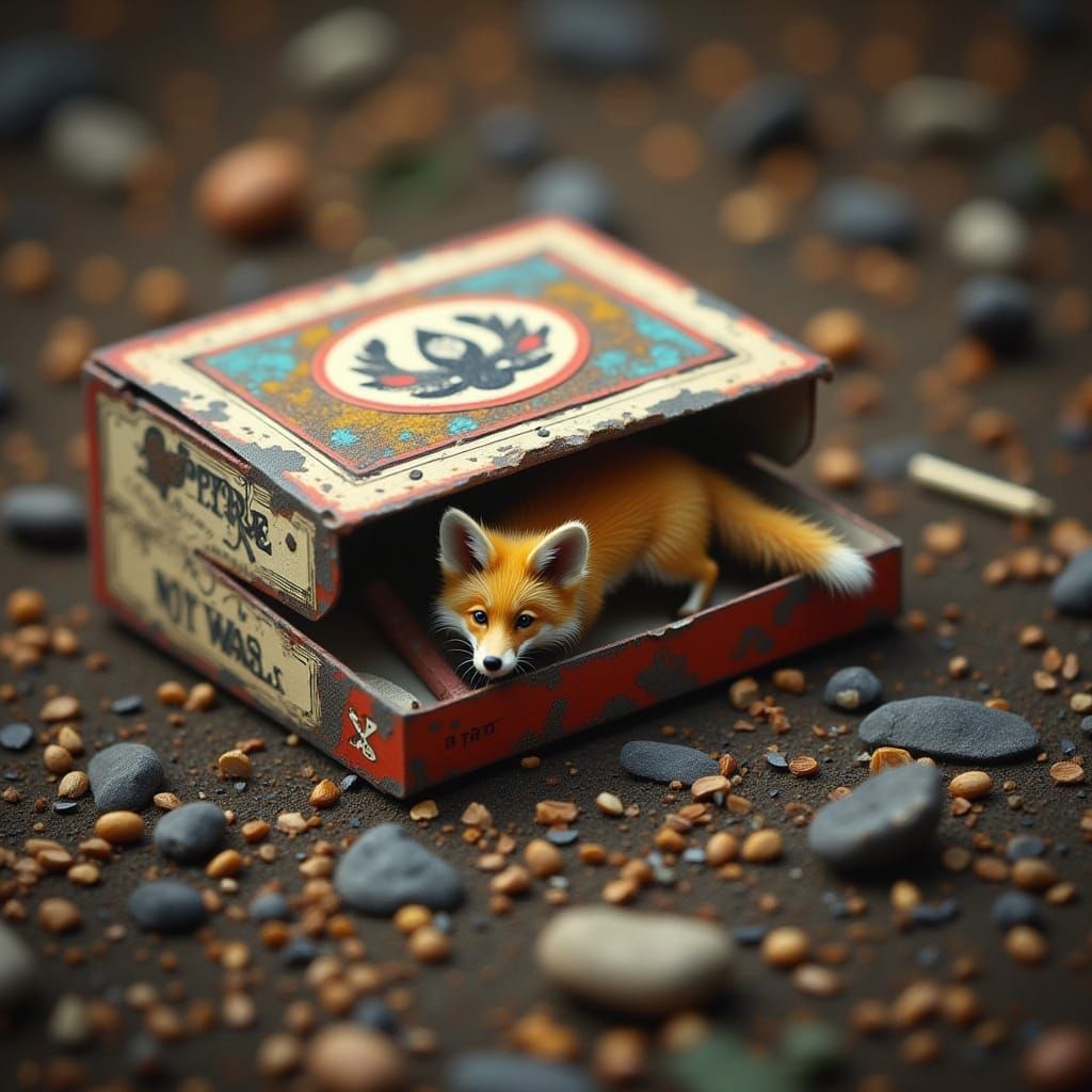 Vintage Matchbox Reveals Tiny Fox in Classic Children's Book...