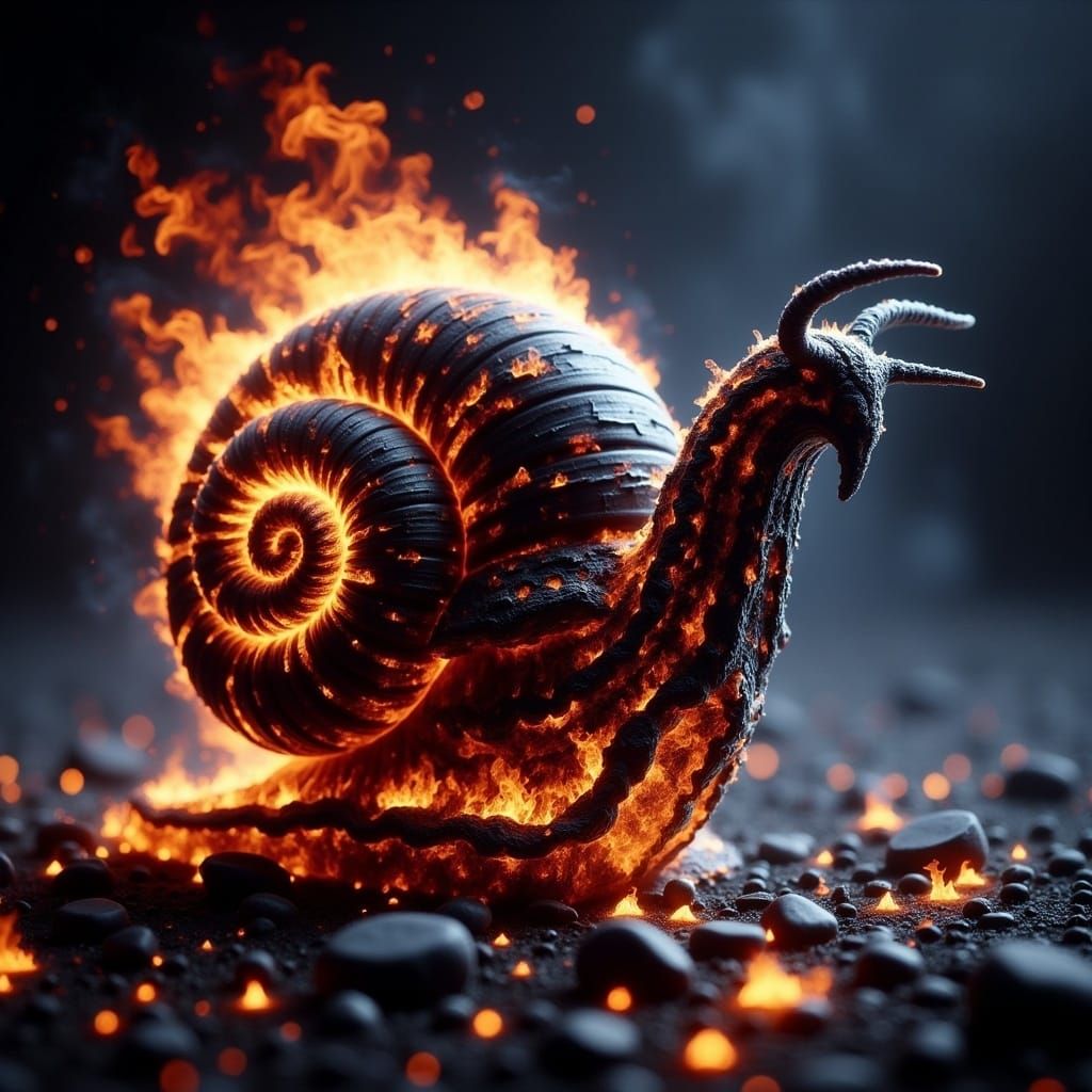 Magma Snail in Fiery Eruption