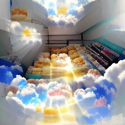 Heavenly Sunshine Beams Through Divine Clouds