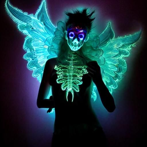 Macabre Ghostly Spirit in Japanese Art Style