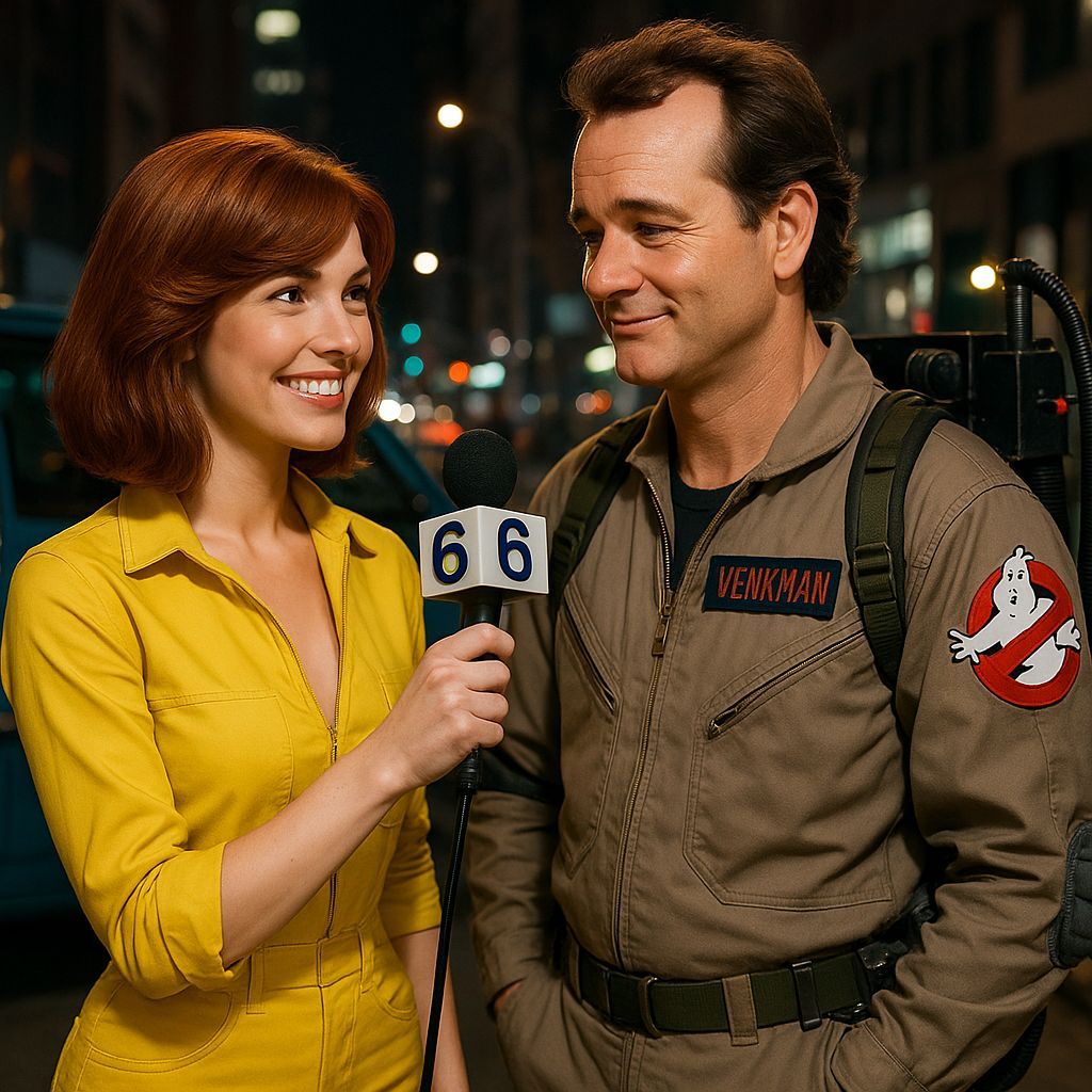 April O'Neil Meets Peter Venkman in Bright New York City Nig...