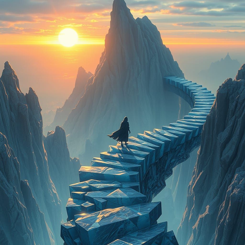 Surreal Cosmic Figure Amid Shattered Reality