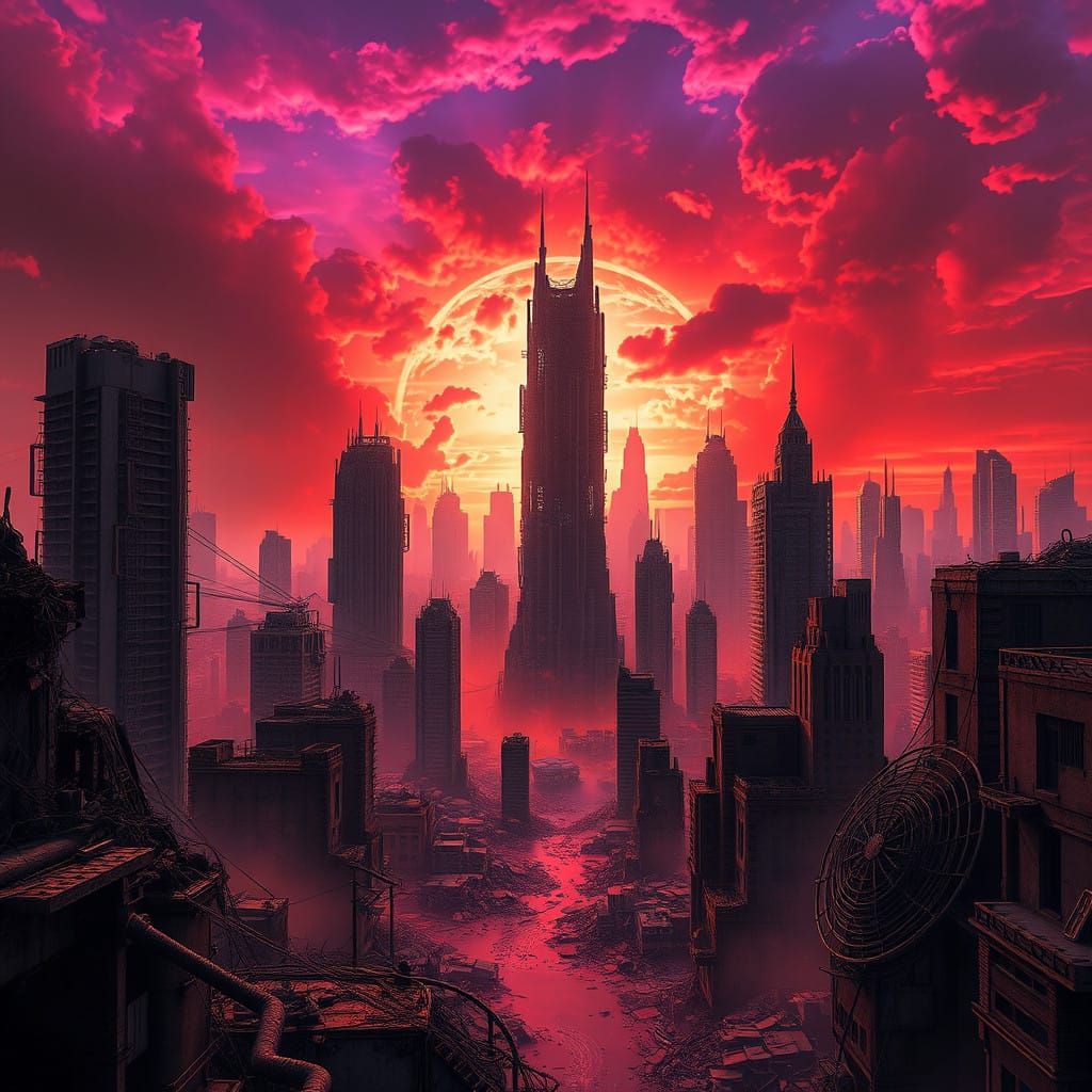 Haunting Desolation in a Futuristic Metropolis
