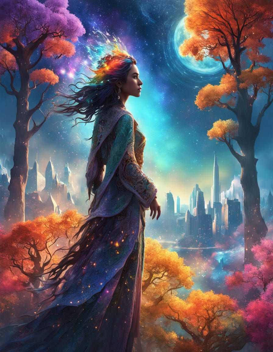 Persian Princess in Double Exposure Four Seasons