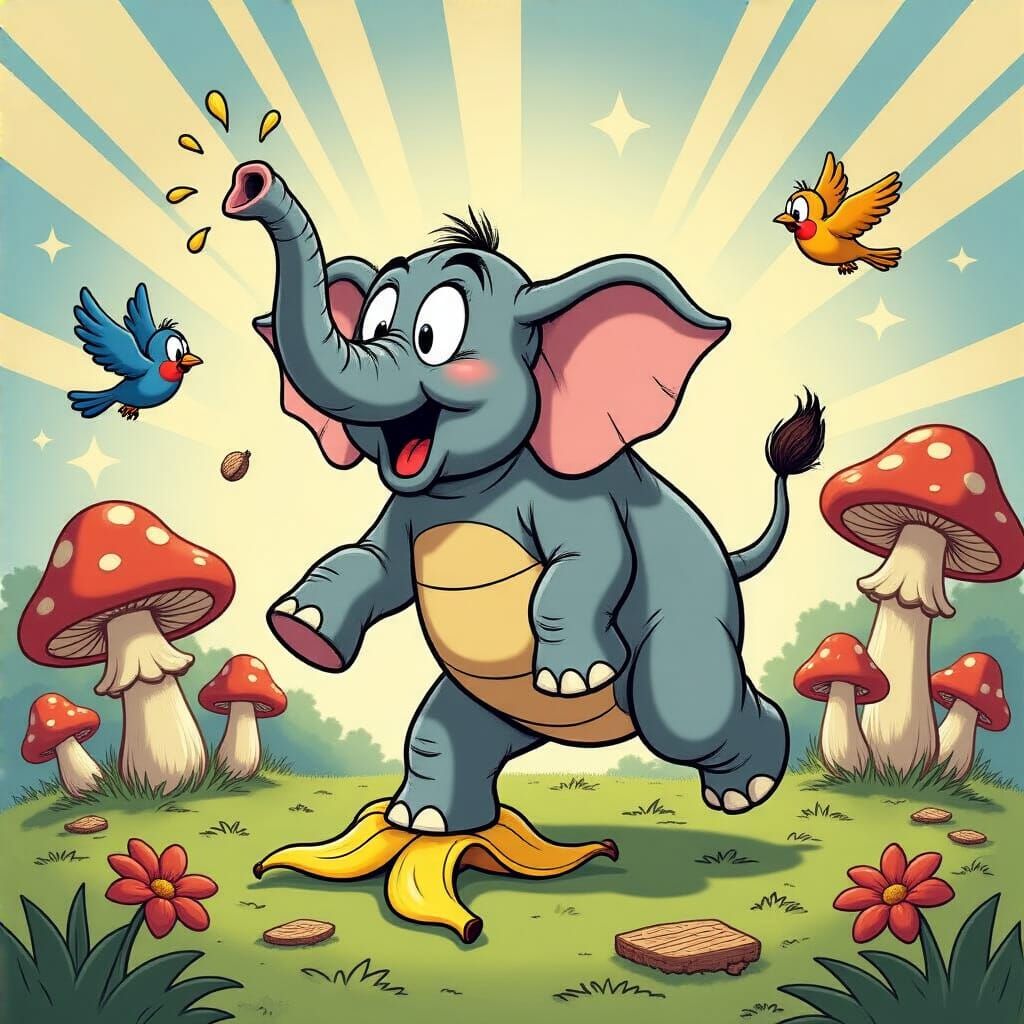 Snailphant's Slippery Mishap: A Looney Tunes Cartoon