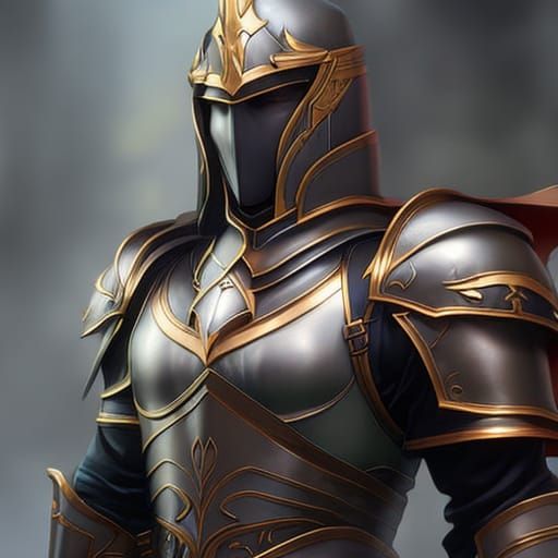 Detailed Medieval Knight Portrait in Hyperrealistic Style