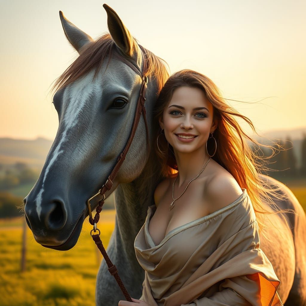 In the style of William Bouguereau, Thomas Barbey portrays a...