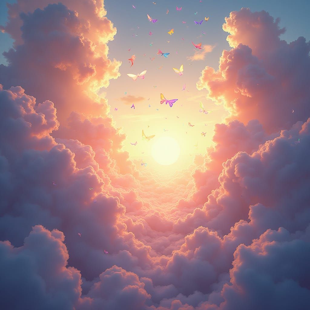 Dreamy, Swirling Music Notes Emerge from a Shimmering Rift i...