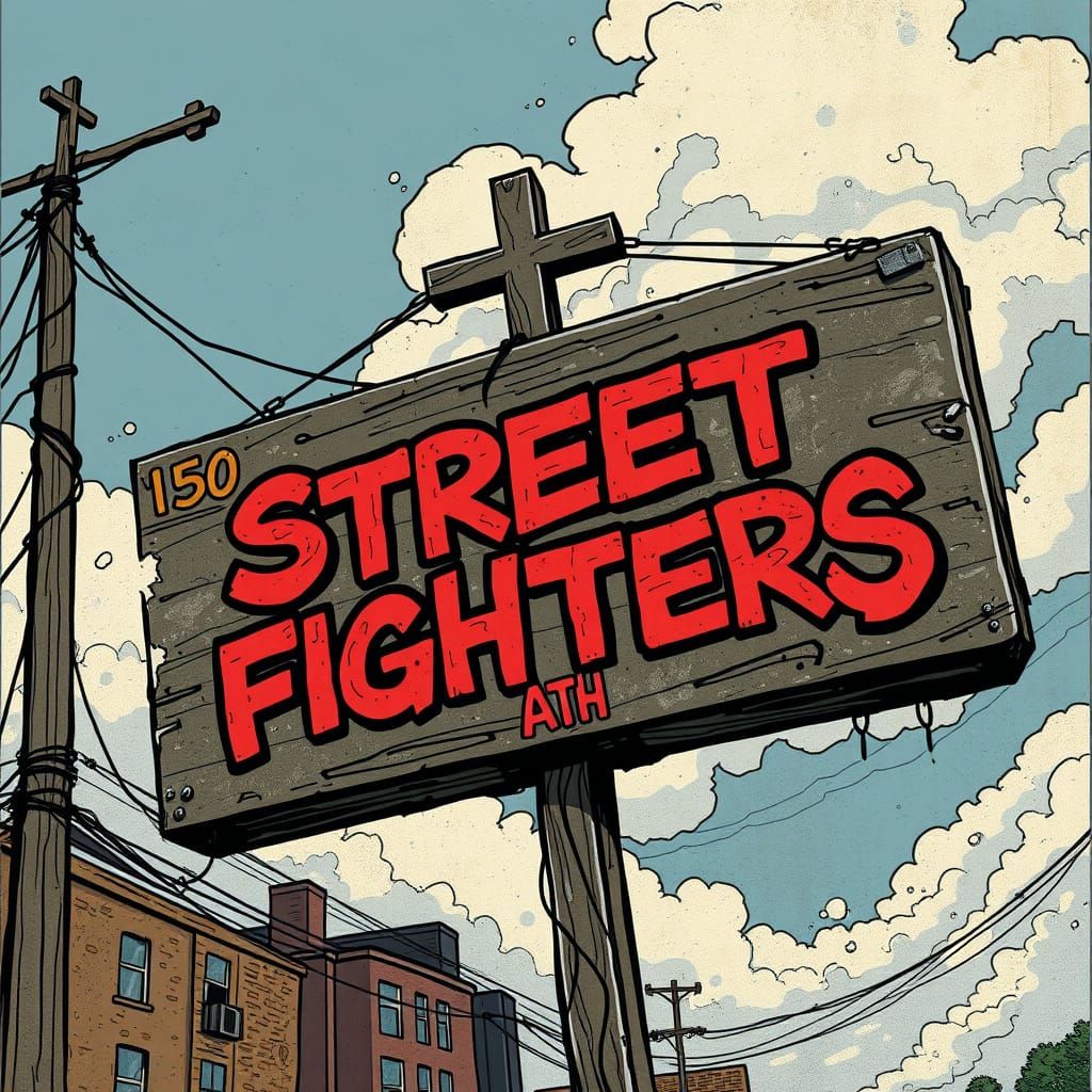 Vintage Graffiti Sign with Orthodox Cross in Street Art Styl...