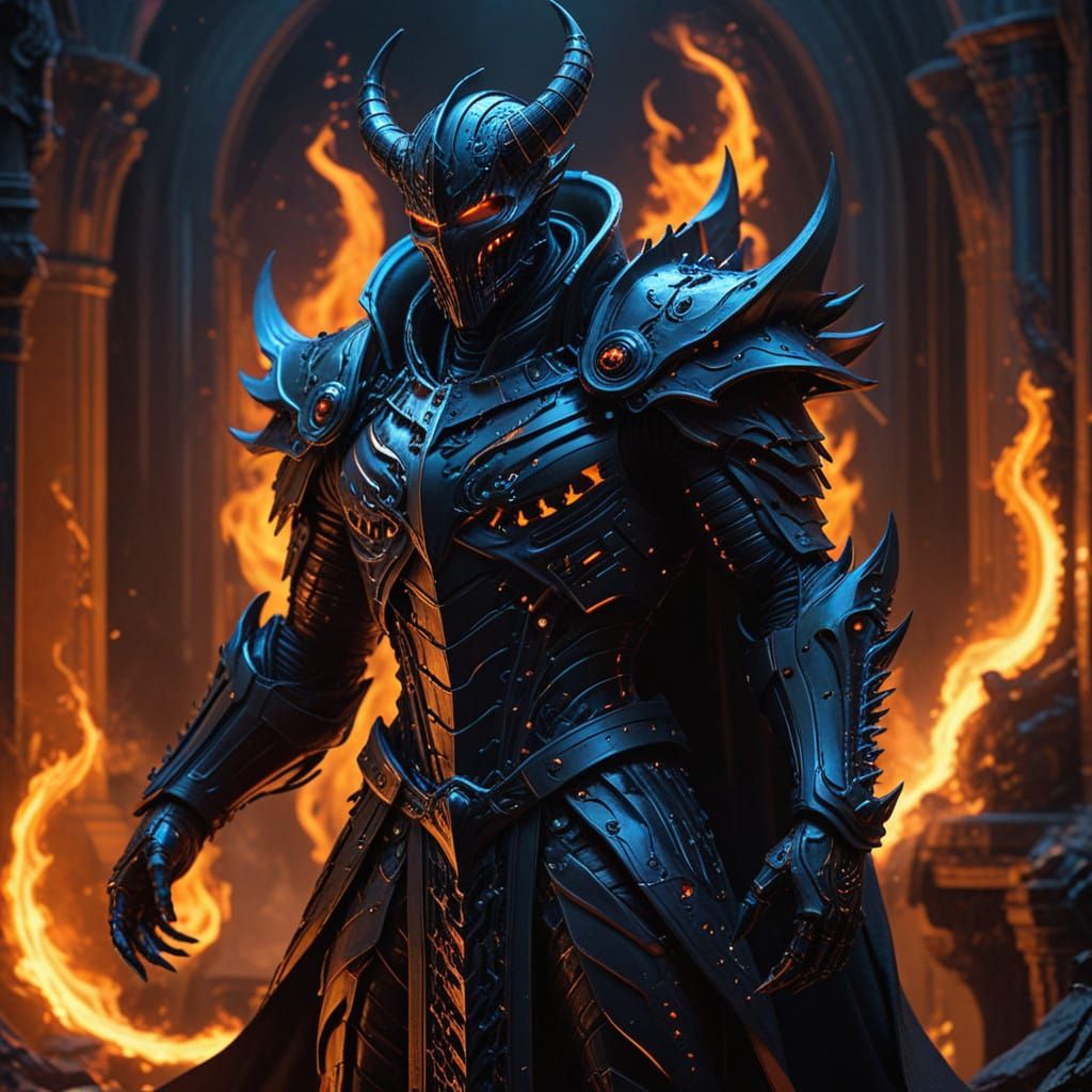 Dark Gothic Anime Art of Faust and Mephistopheles