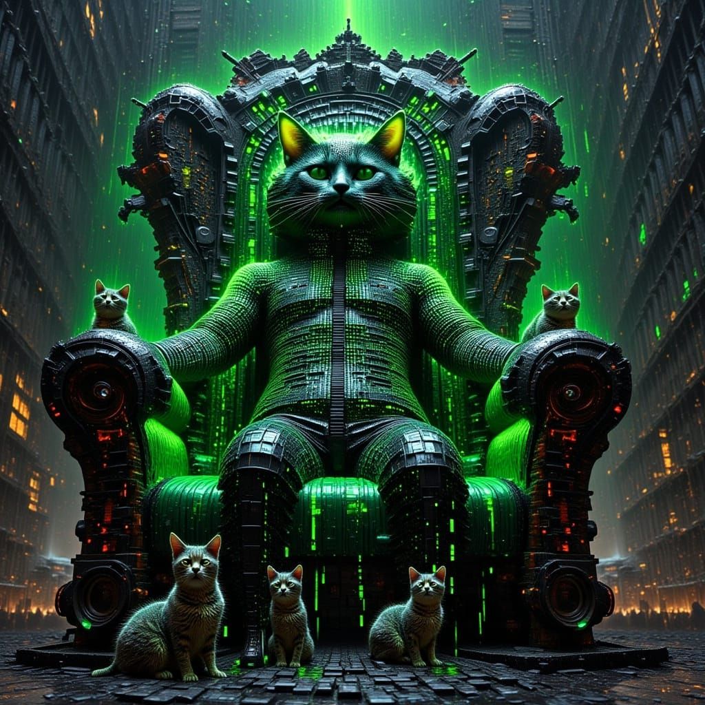 AI Cat Controls Internet from Gamer Throne