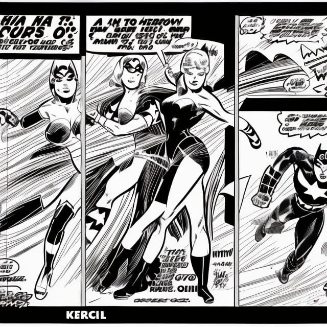 Heroines Clash: A Marvel-Style Comic Book Fight