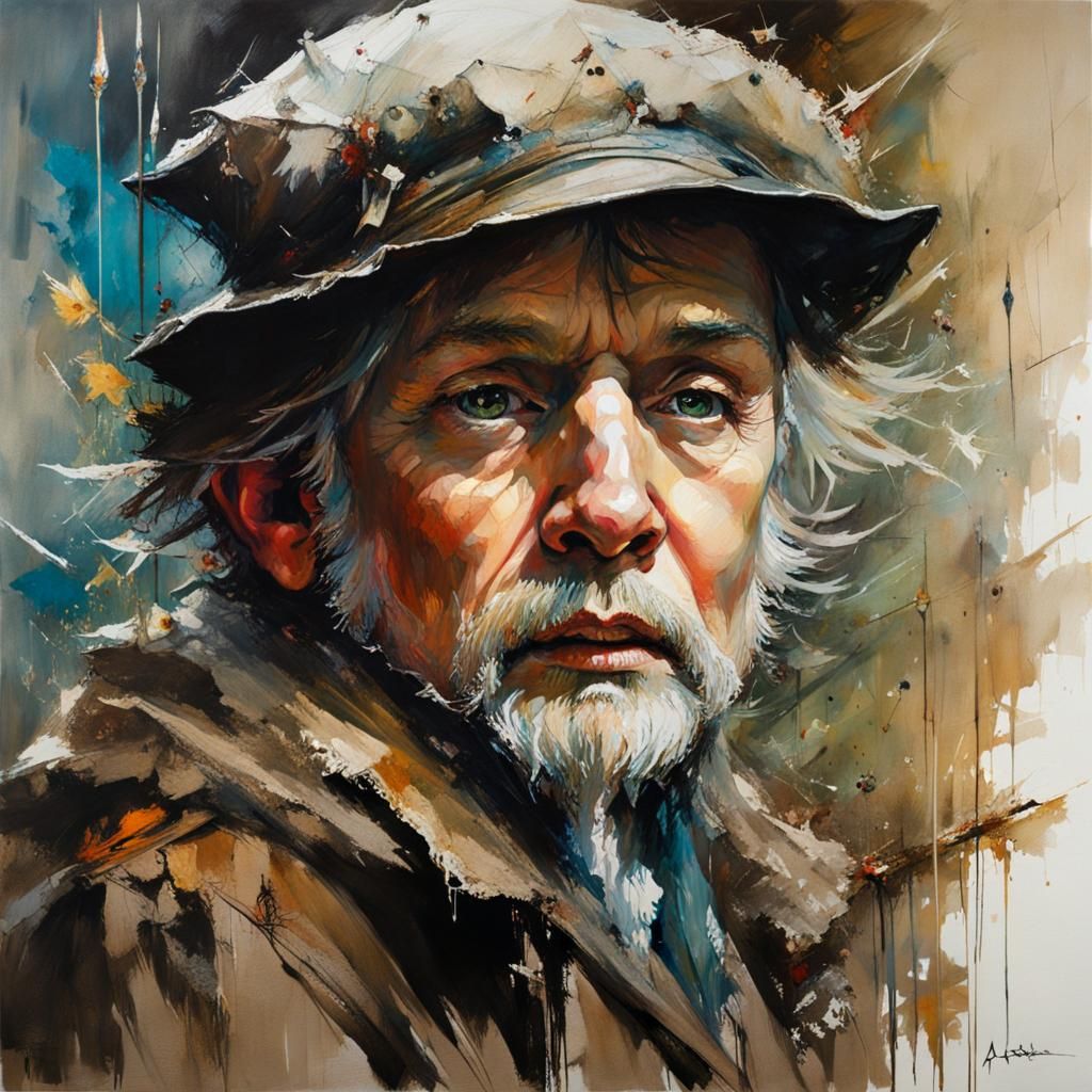 Surreal Figure in Ethereal Landscape