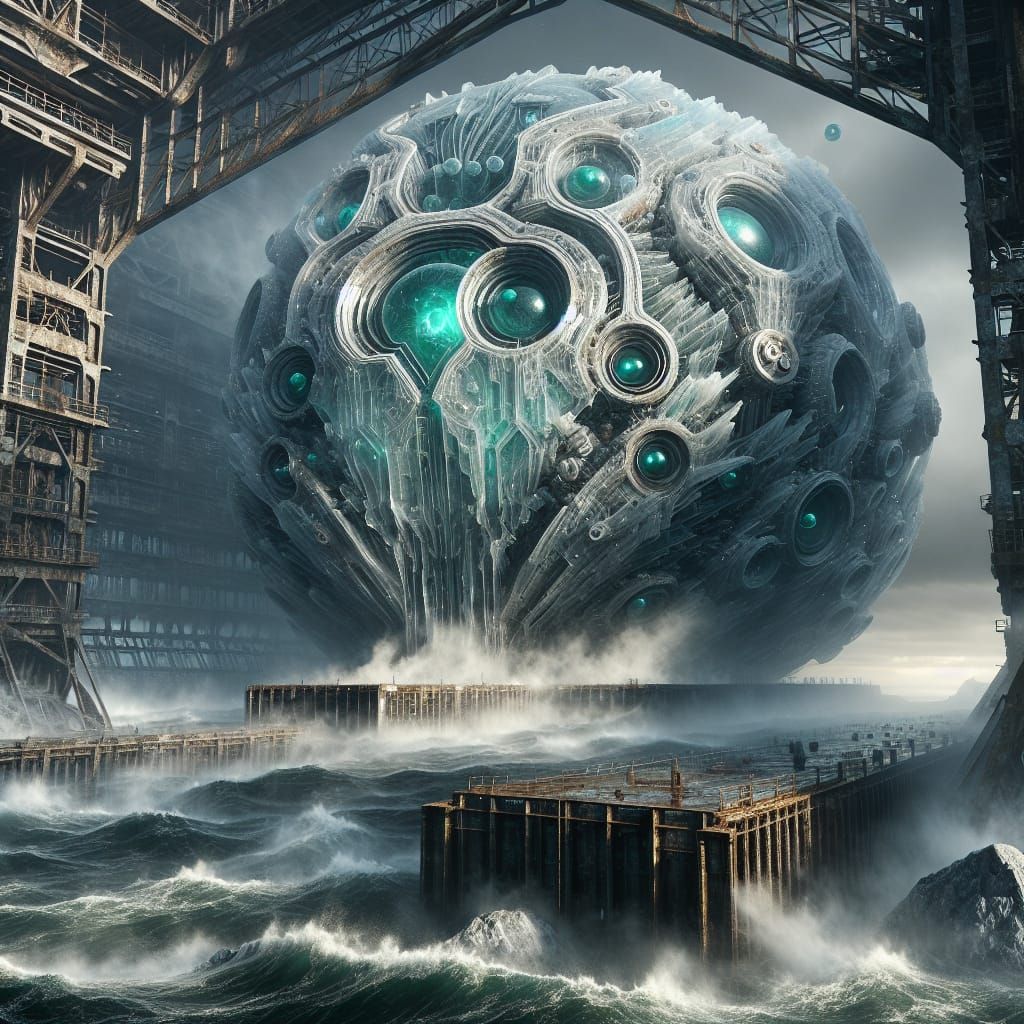 Ancient Biomechanical Vessel in Industrial Decay