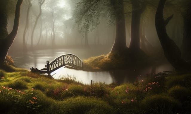 Majestic White Hart in Morning Forest