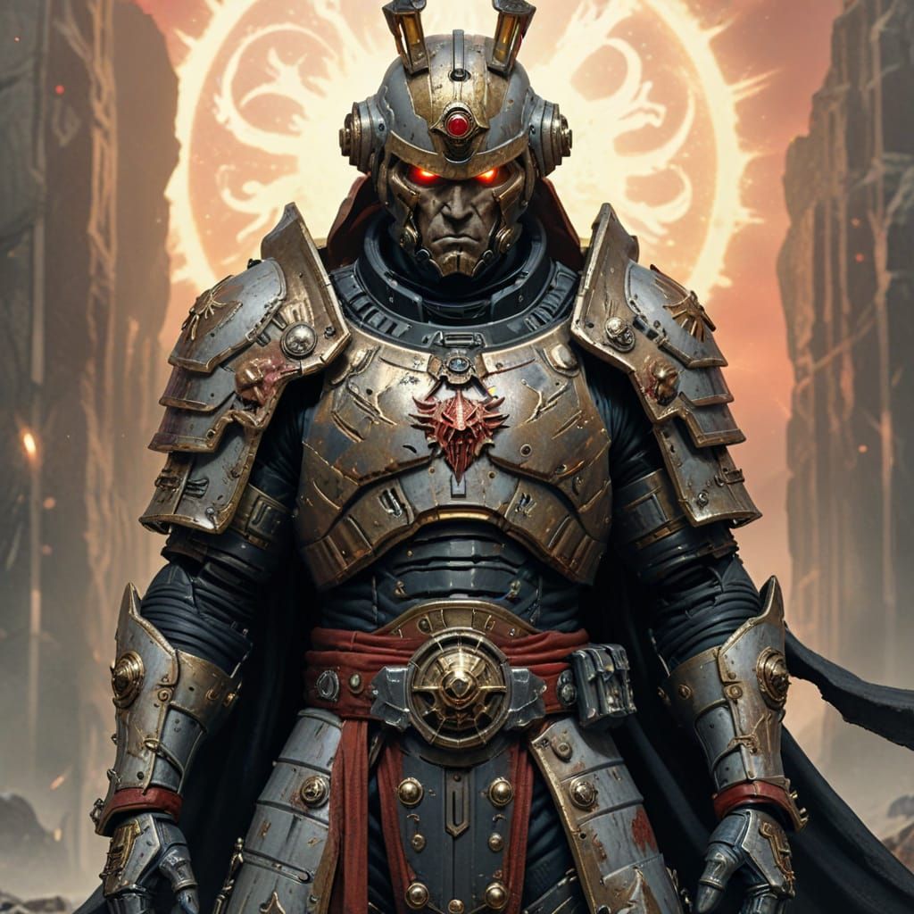 Grimdark Space Marine Concept Art in Sci-Fi Setting