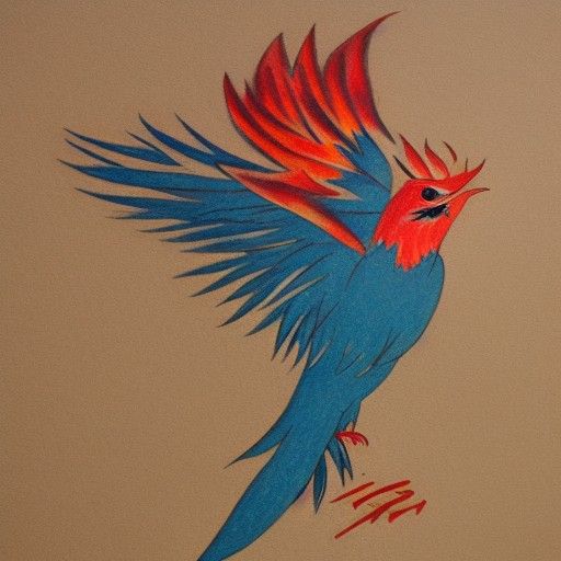 Majestic Firebird Illustration
