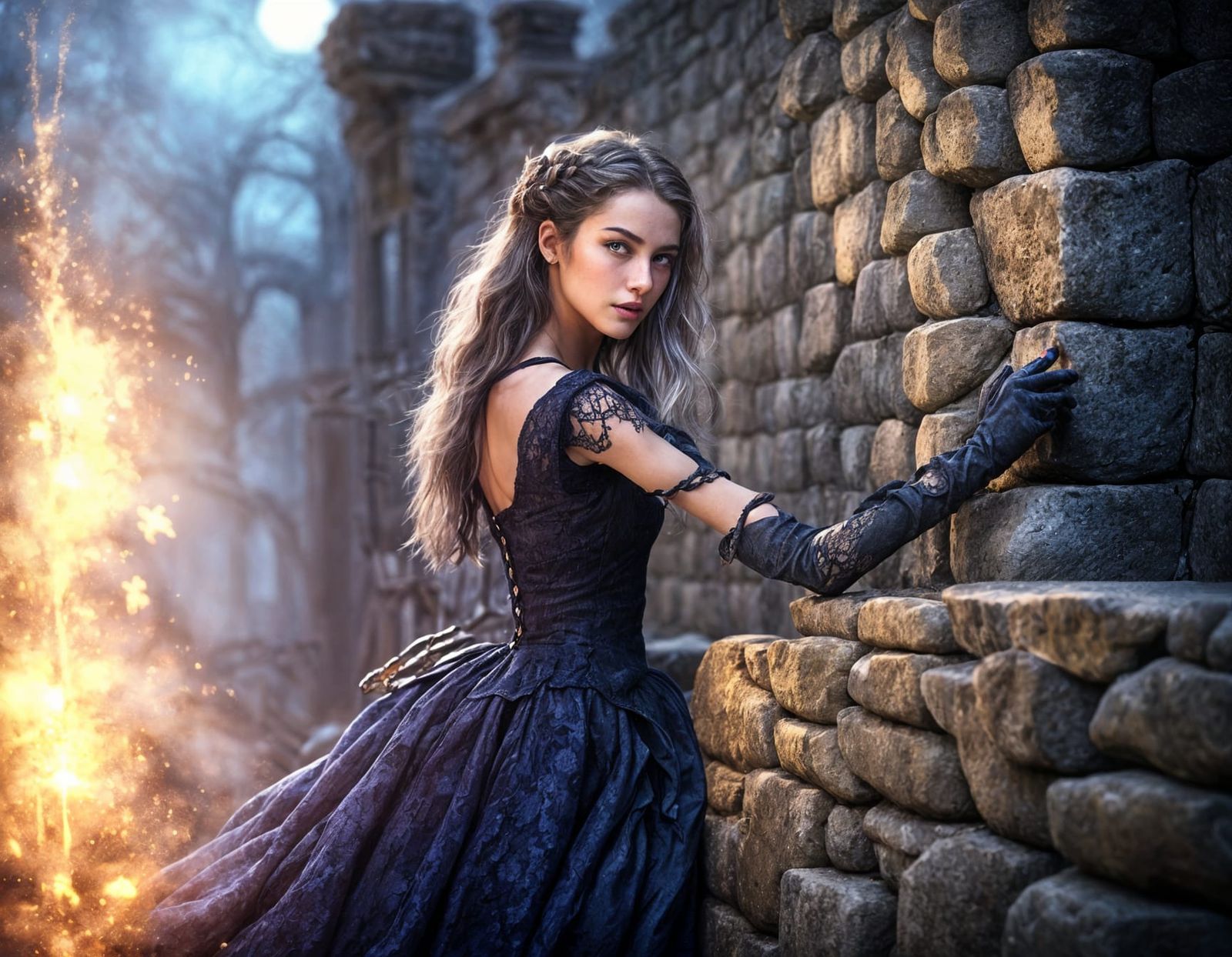 Portrait of a Young Woman with Platinum Blonde Hair