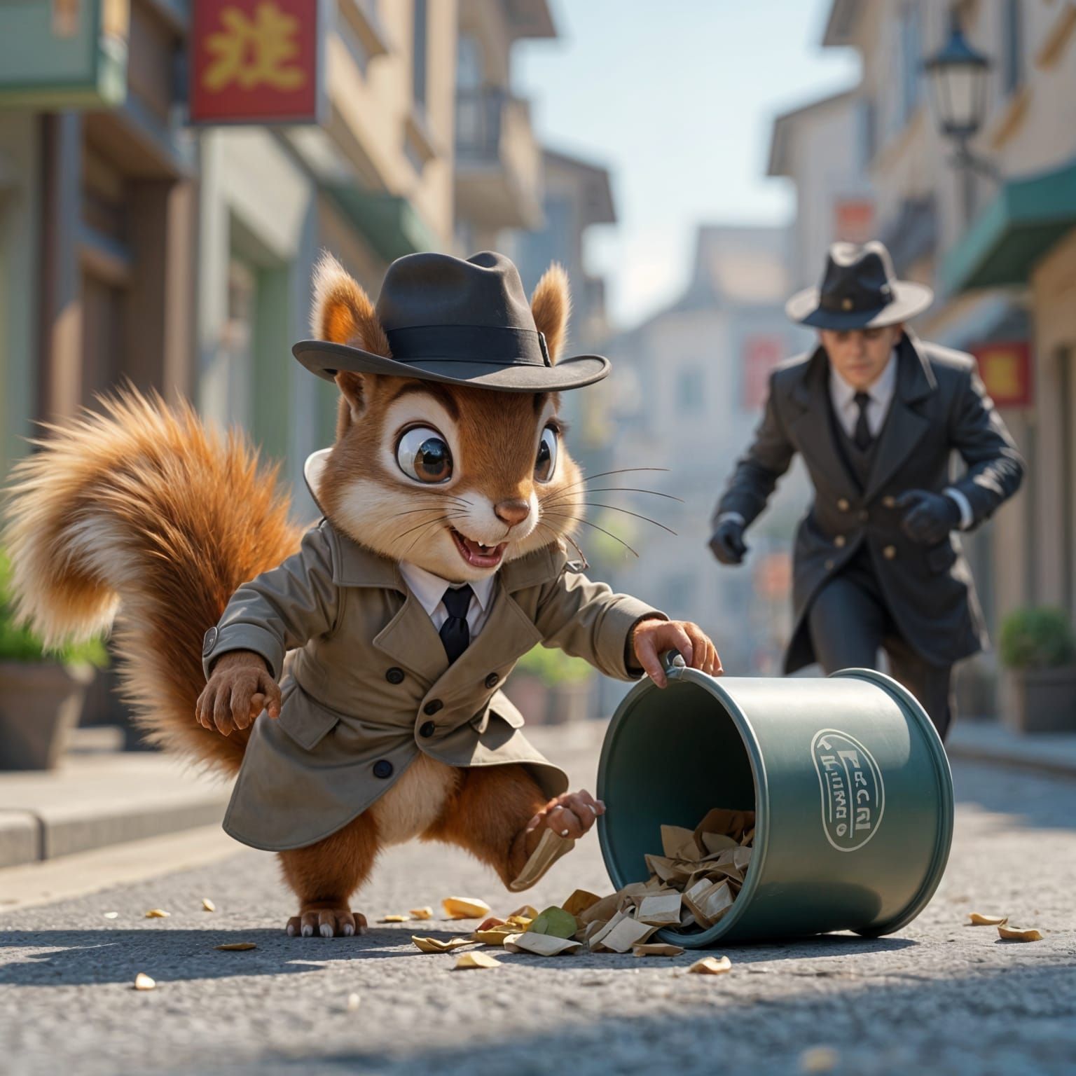 Undercover Spy Squirrel: 3D Anime Art