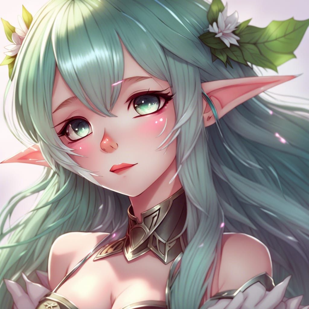 Anime Elf Princess in Fantasy Setting