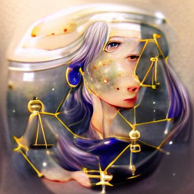 Libra Woman with Constellation