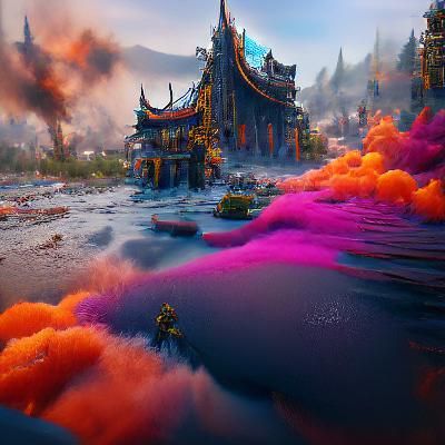 Detailed Matte Painting of a Fantasy Warrior