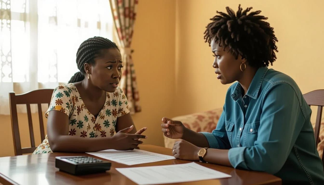 African Journalist Interviews Woman in Tense Nigerian Living...