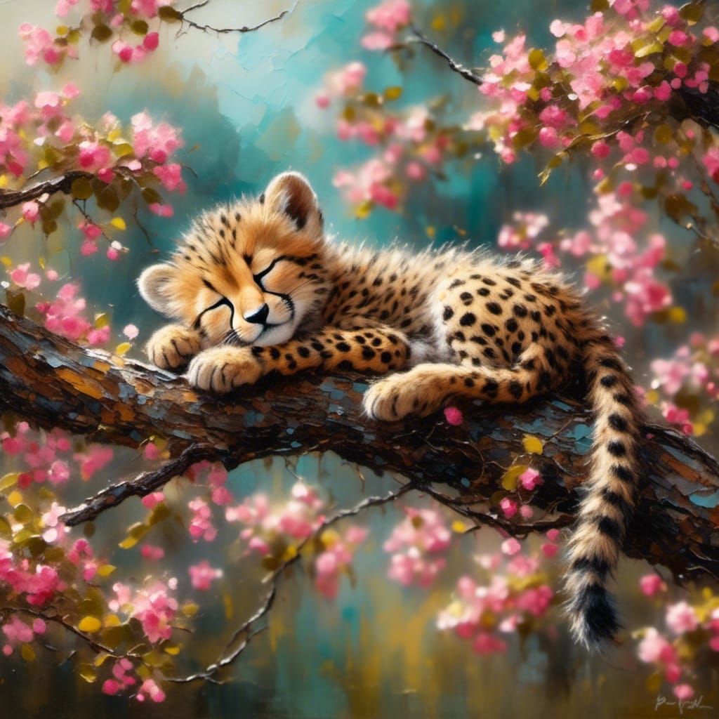 Sleeping Baby Cheetah