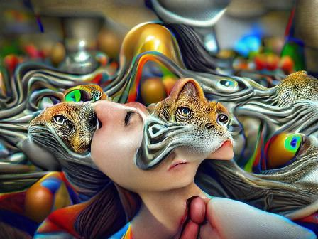 Abstract AI Cat: A Study in Distortion