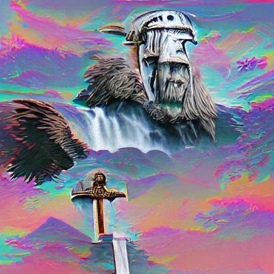 Grand Norse Hall in Digital Art Style