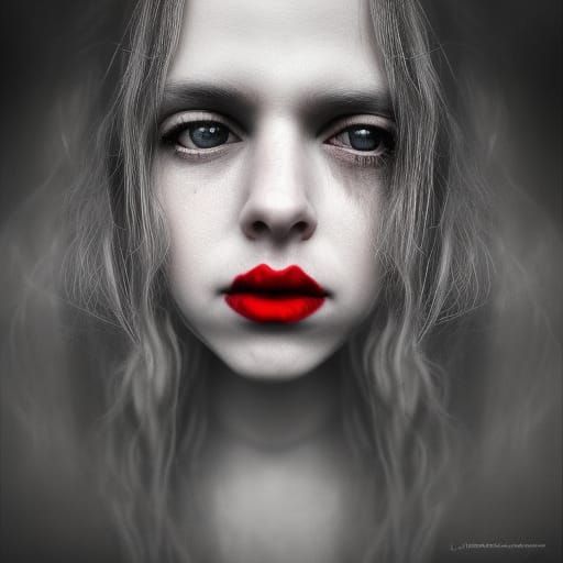 Medieval Witch Portrait in Fantasy Art Style