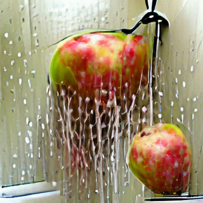 Apple Tree Growing in a Shower