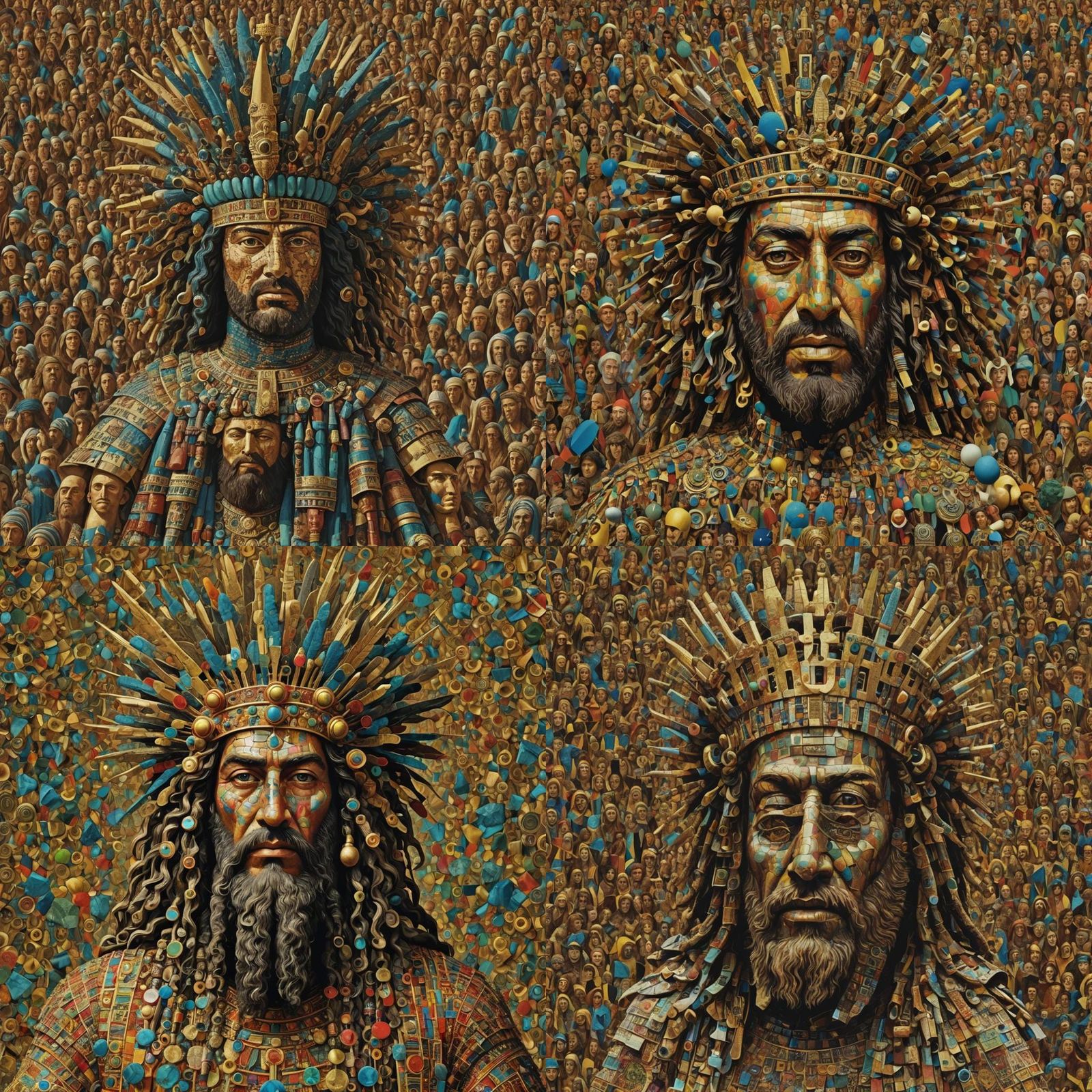 King Nebuchadnezzar's Boanthropy in Digital Collage