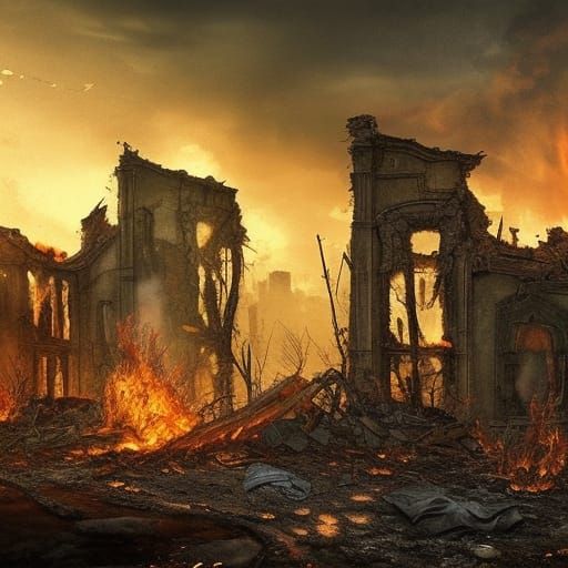 Post-Apocalyptic Survivor in Expressive Style