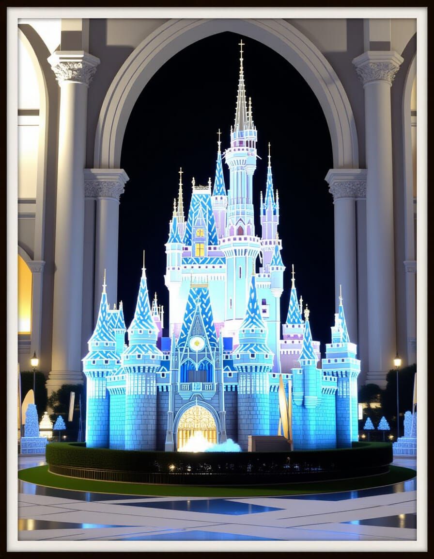 Diamond Crystal Castle Fantasy Landscape