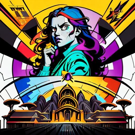 Pop Art Concert Poster in Triadic Colors