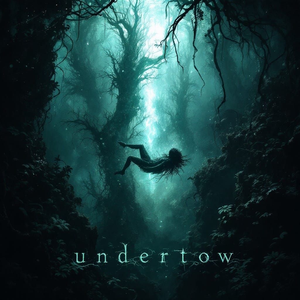 Surreal Underwater Realm in Dark Blues and Greens