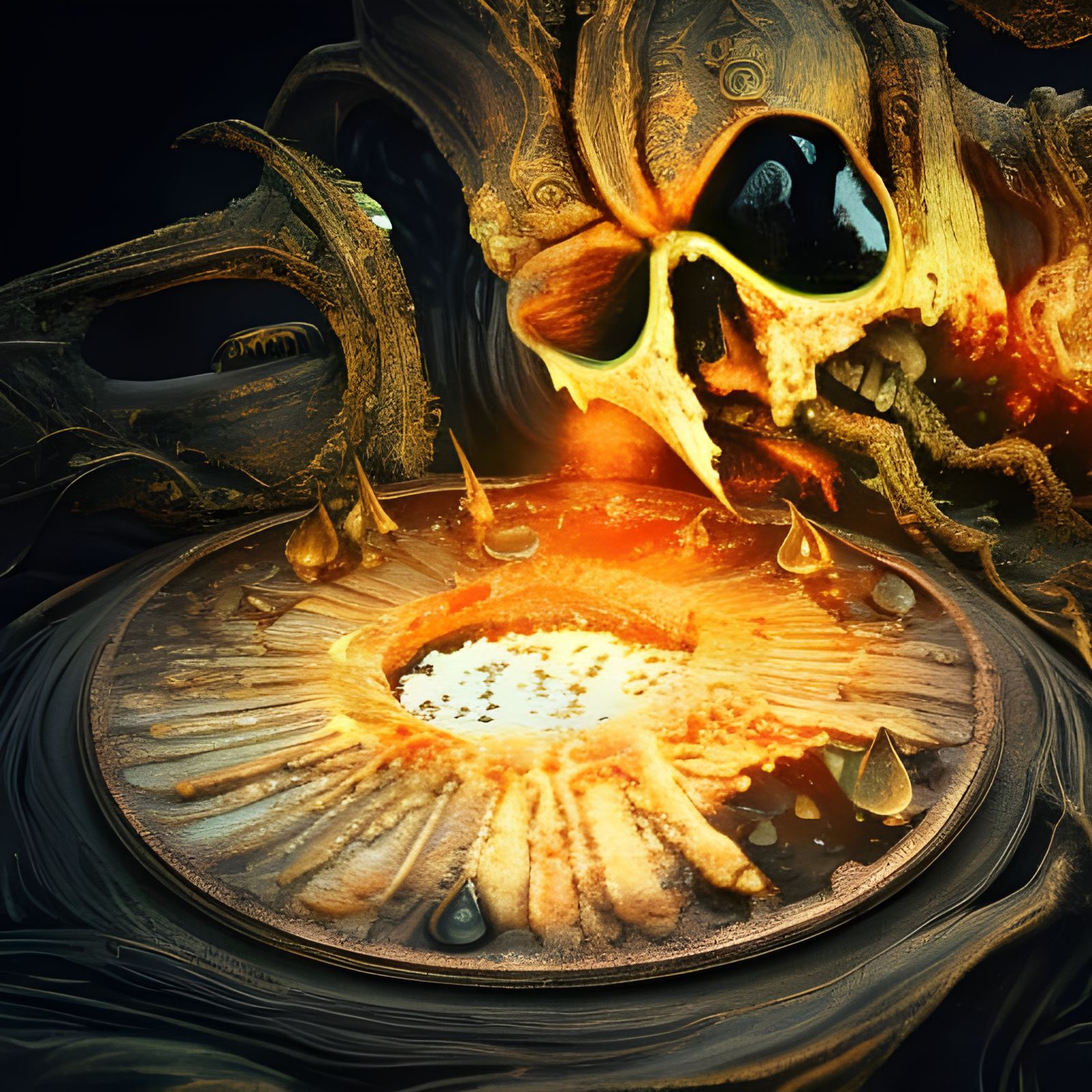 Oozing Liquified Death in Dark Fantasy Style