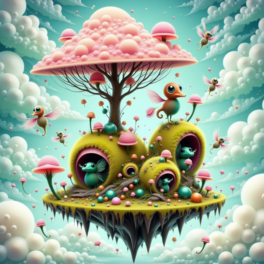 Mythical Creatures in Whimsical Forest