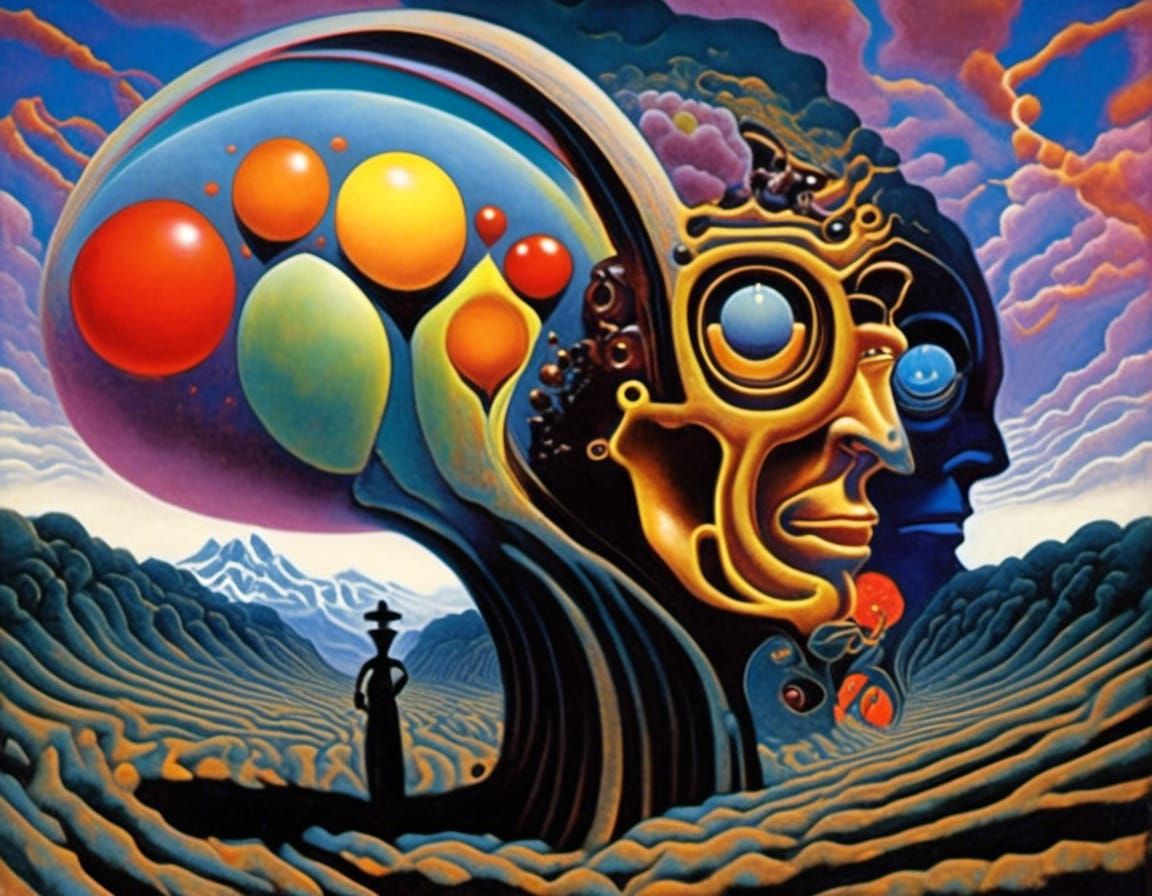 Expressionist Painting with Colorful Textured Paint