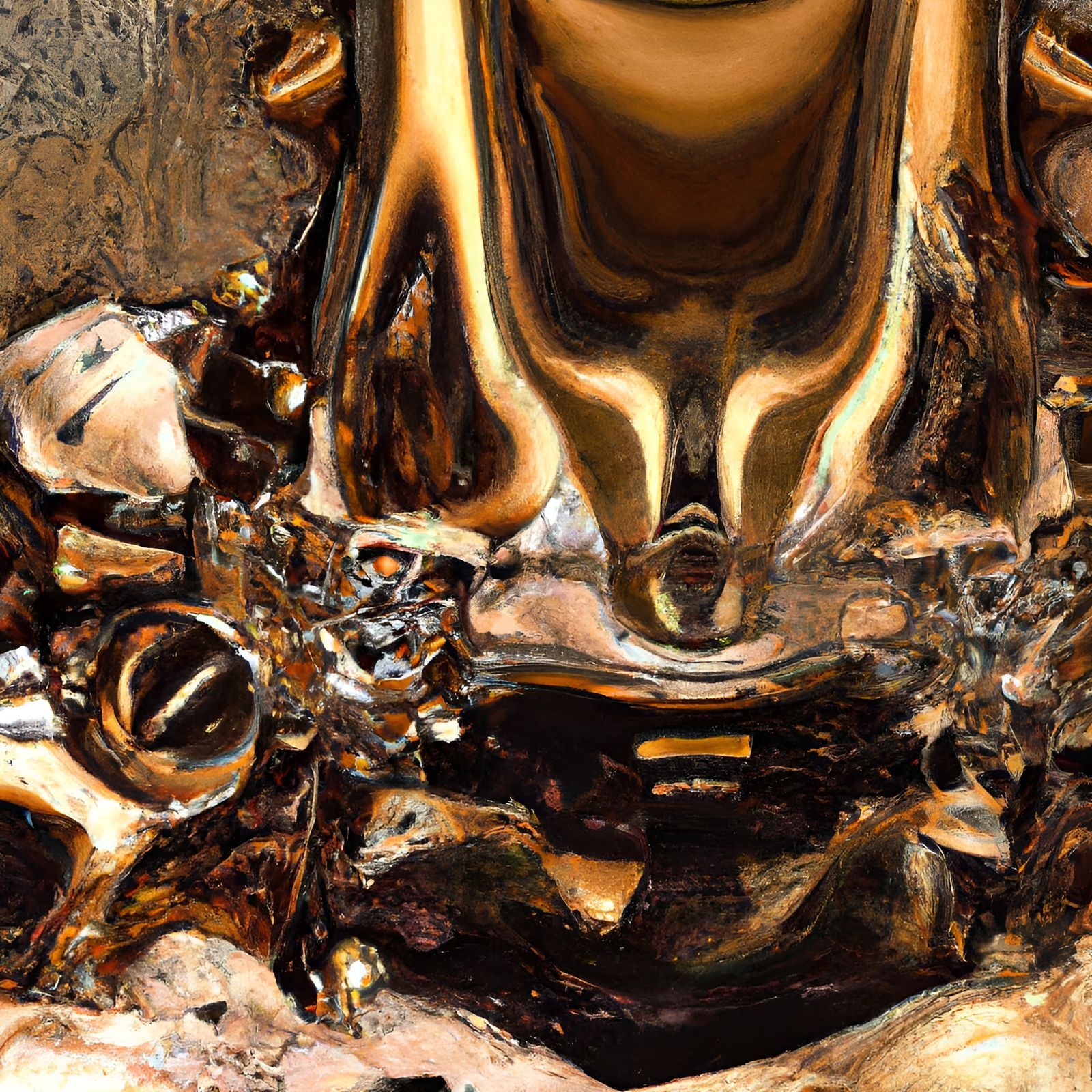 Eldritch Gestalt: Liminal Forms in a Dreamy Landscape