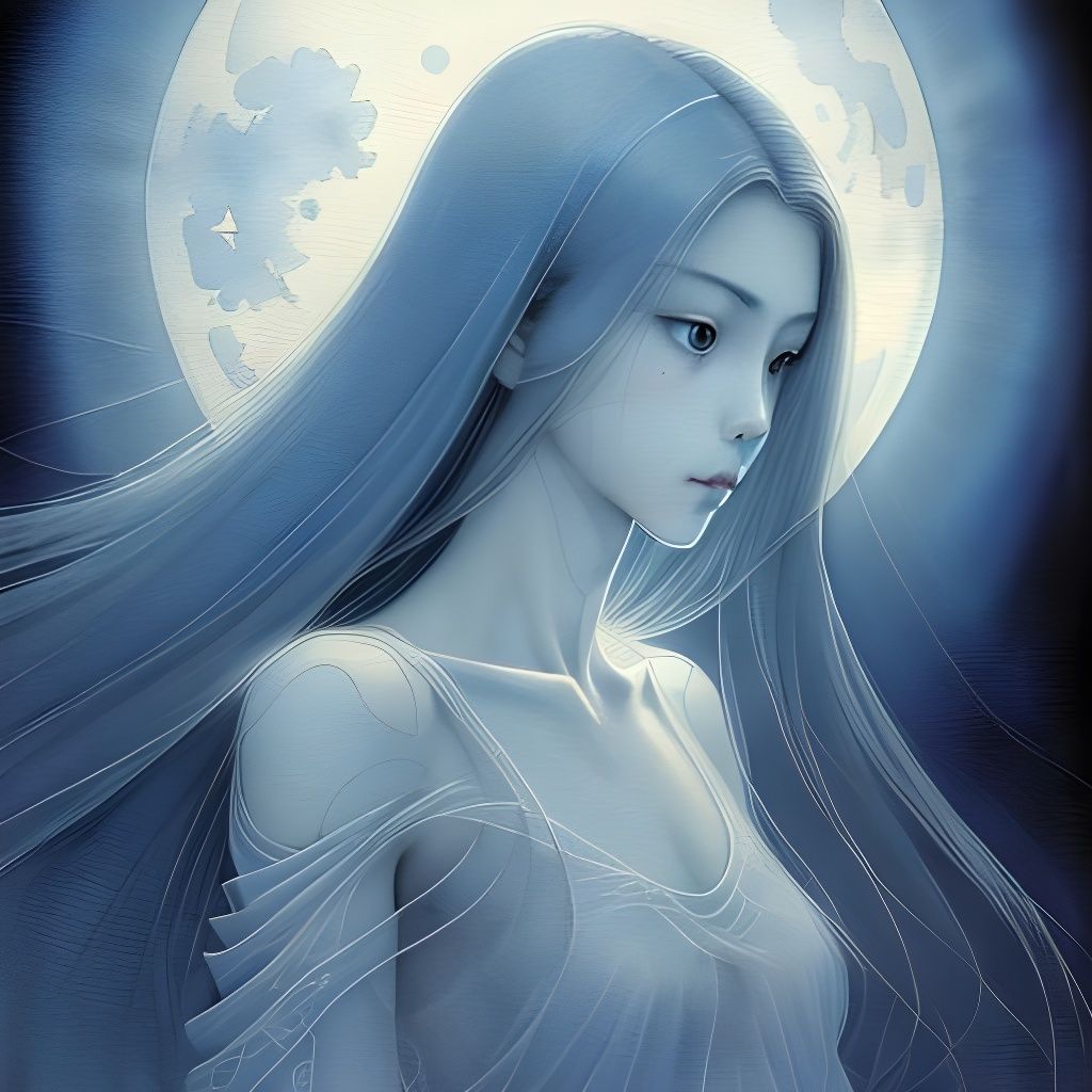 Angel Portrait in Watercolor by Keiko Tanabe