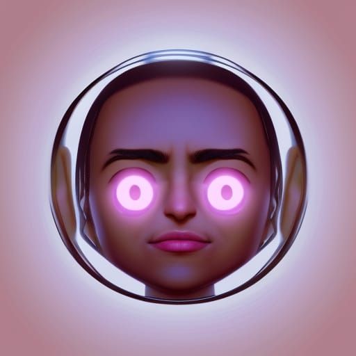 High Resolution Emoji Head Portrait in Splash Art Style