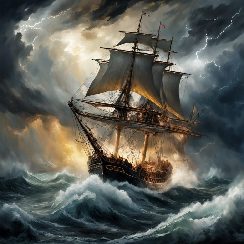 Stormy Seas in Baroque Elegance