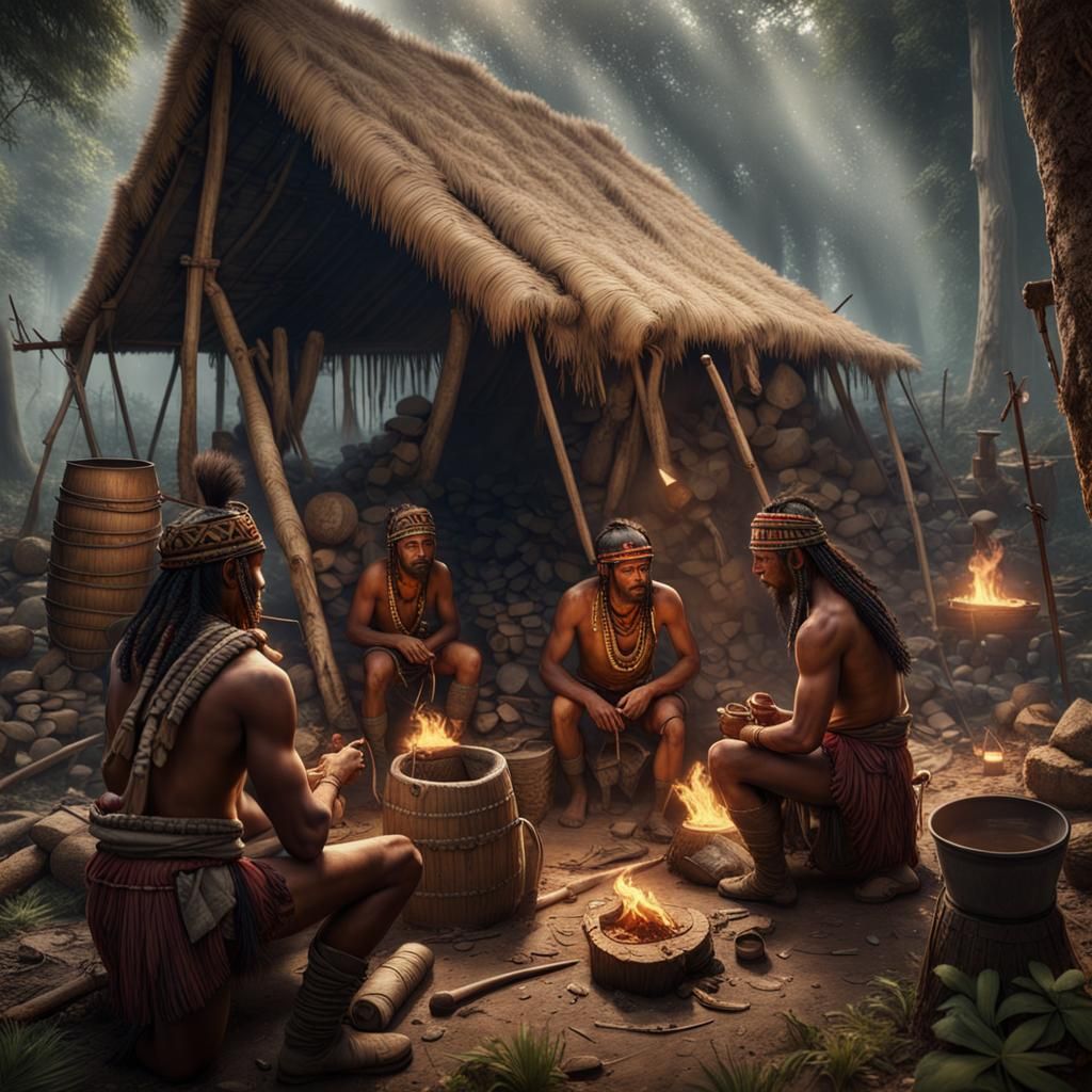 Aztec Woodcutters Camp in Gunpowder Age