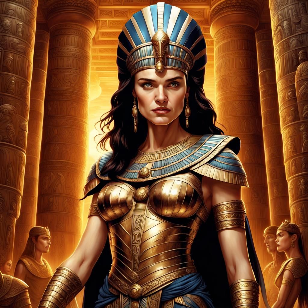 Warrior Princess in Ancient Egypt: Digital Art